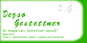 dezso gestettner business card